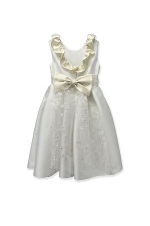 White silk blend Teresa dress LA STUPENDERIA KIDS | CJAB90S60X19.